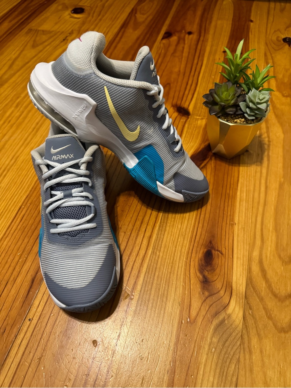 Nike Air Max Impact 4 'Ashen Slate' Blue Training Sneakers Size 8 DM1124-400